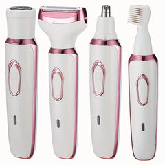 SkinTrimz 4 in 1 Electric Hair Removal Device Painless Epilator For Face Nose Legs and Underarm Bikini Trimmer Removal Shaver Cleaning Set